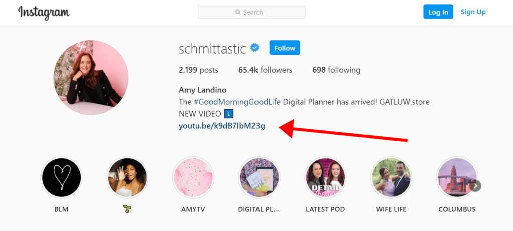 Promuj kanał YouTube na Instagramie