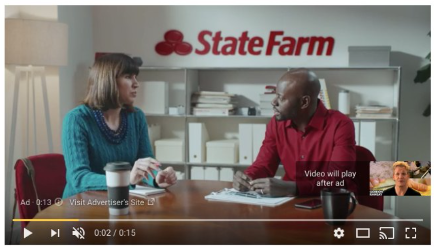 YouTube廣告的型別：前貼片廣告