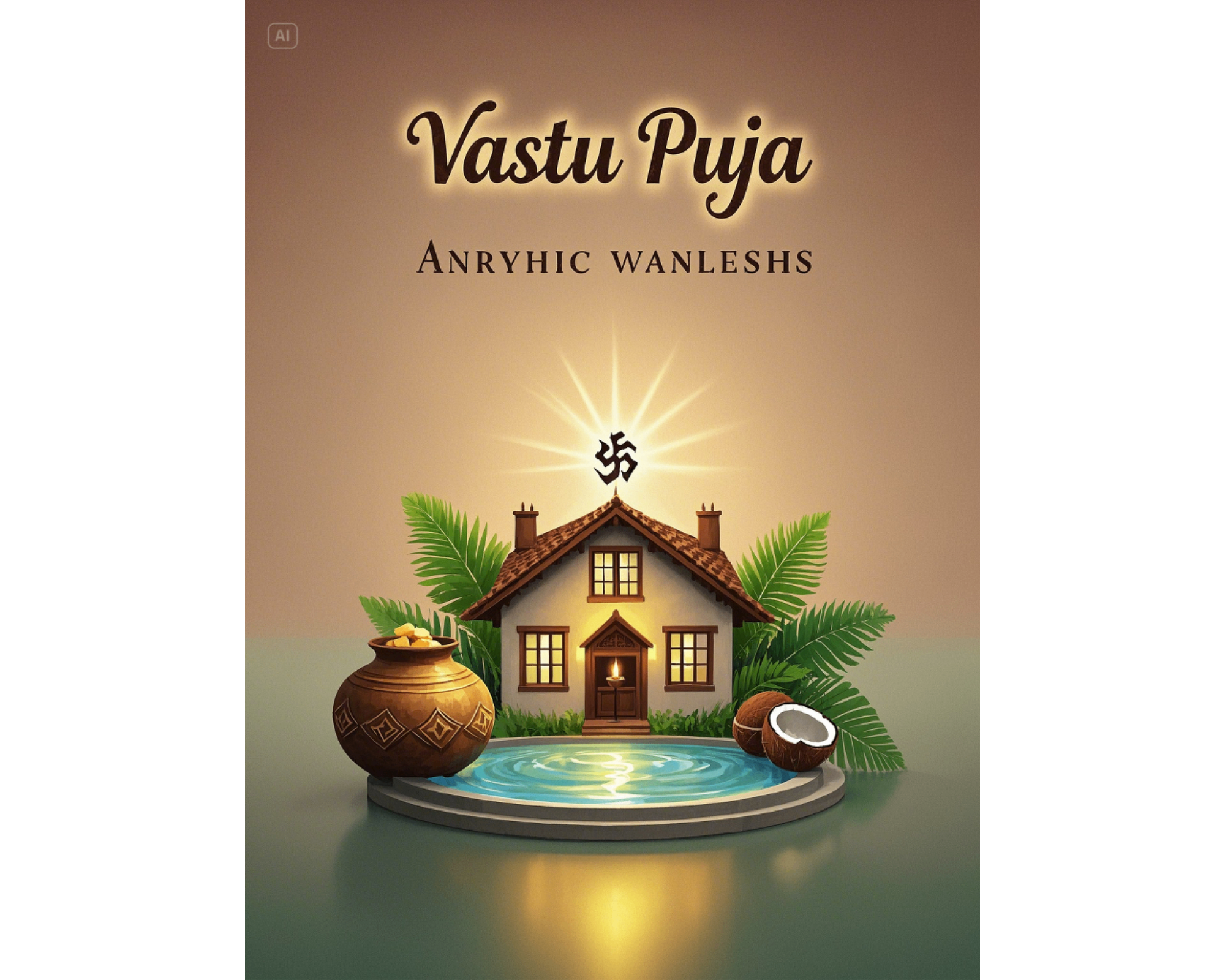 Vastu Puja邀請卡設計