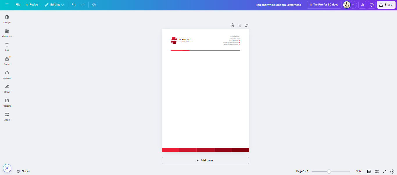 business logo letterhead
