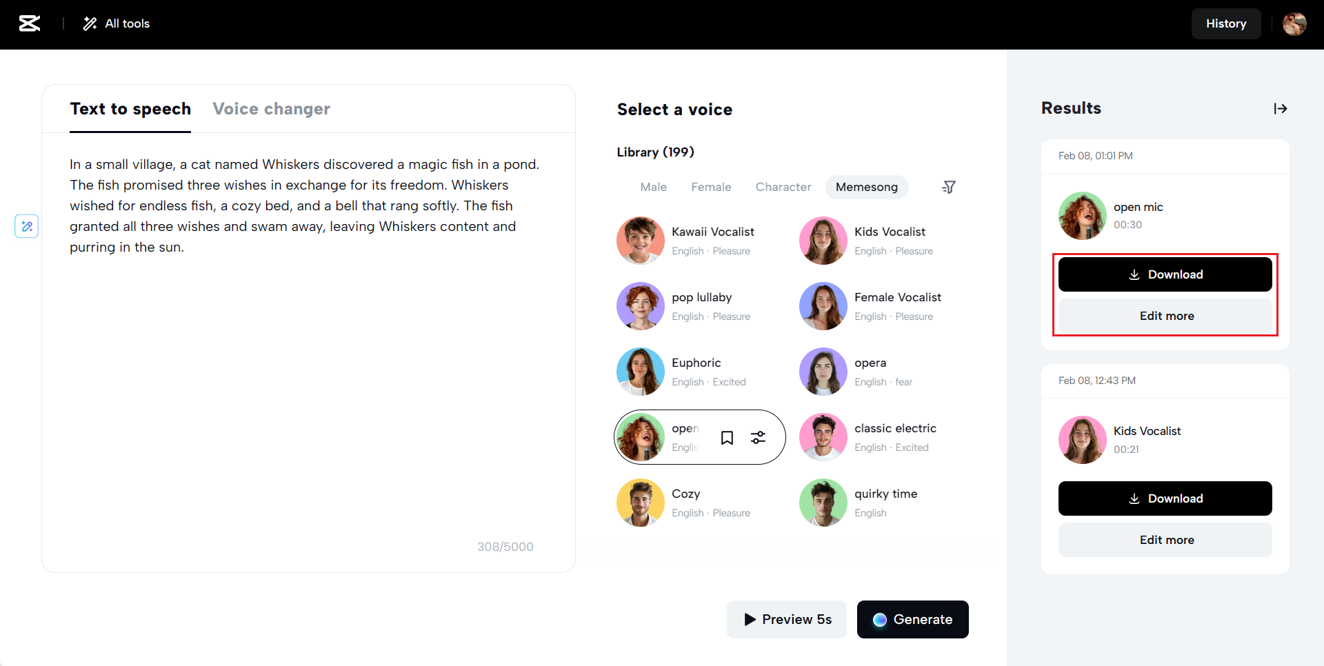 Generate, customize, and download