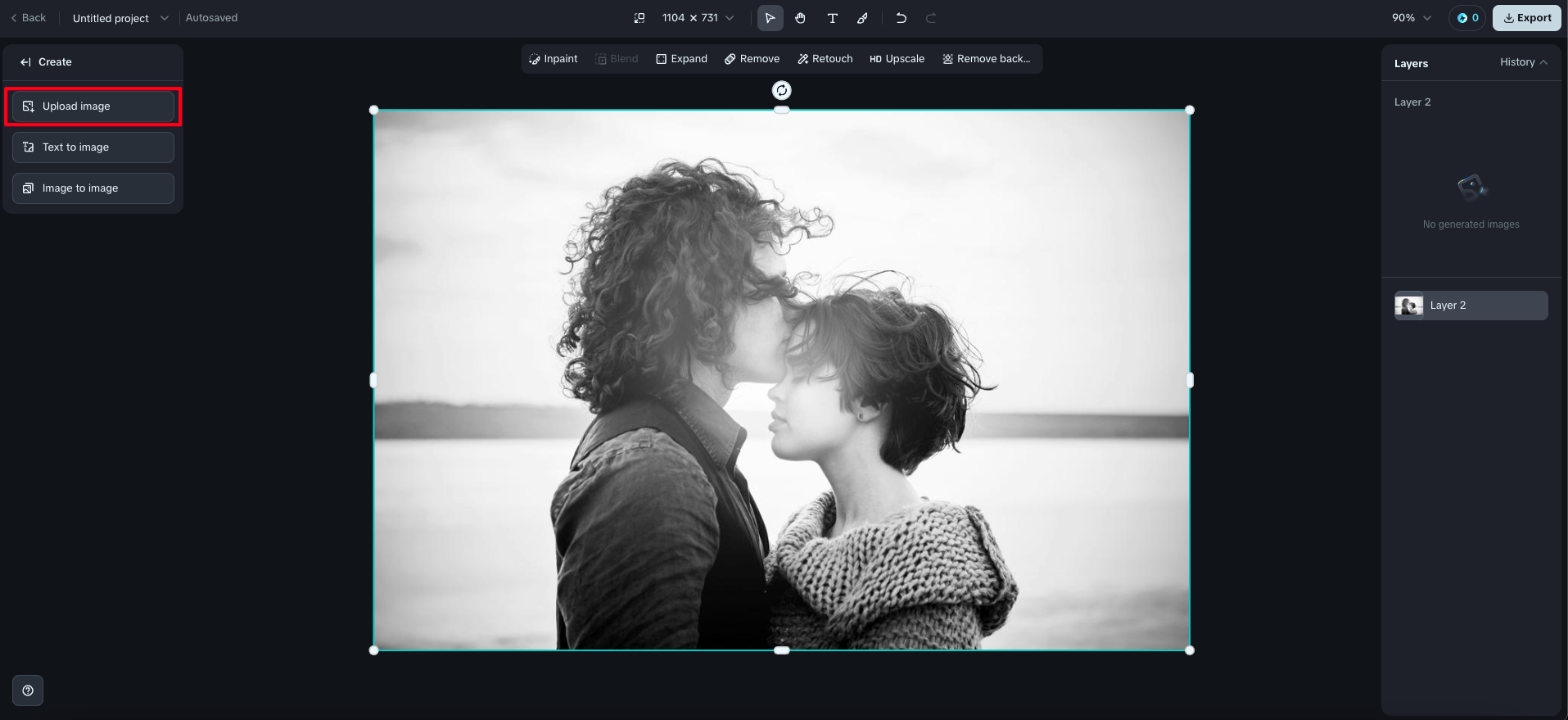 Upload photo from the gallery