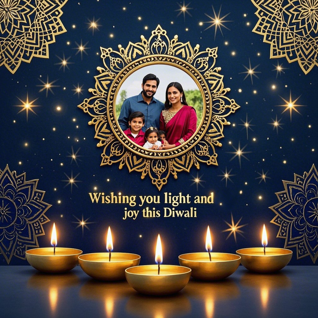 Carta tradizionale del Diwali felice