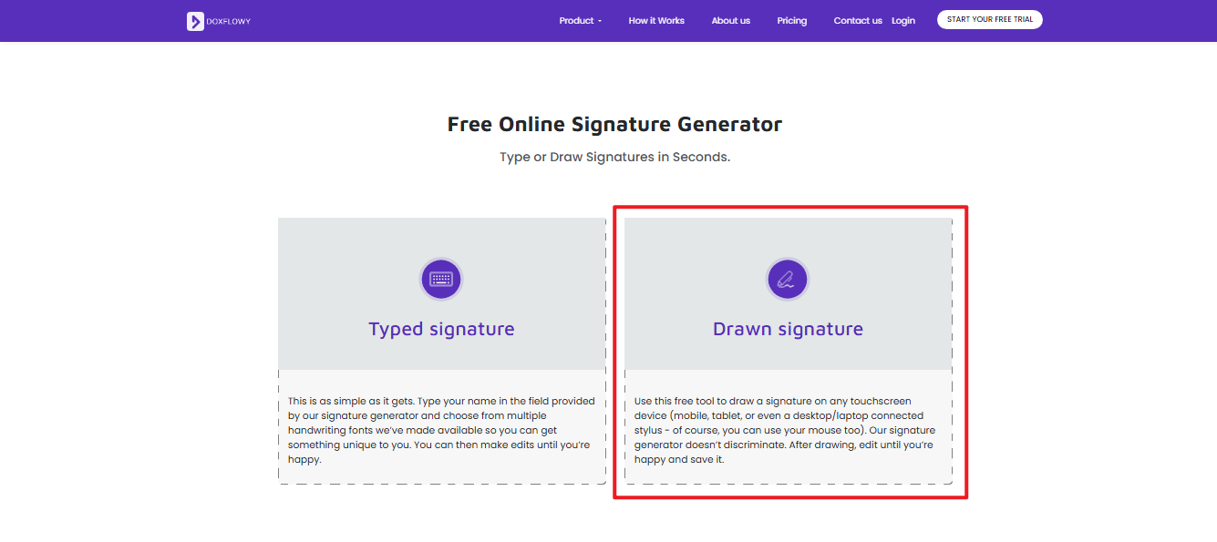 Create online handwritten signature for free