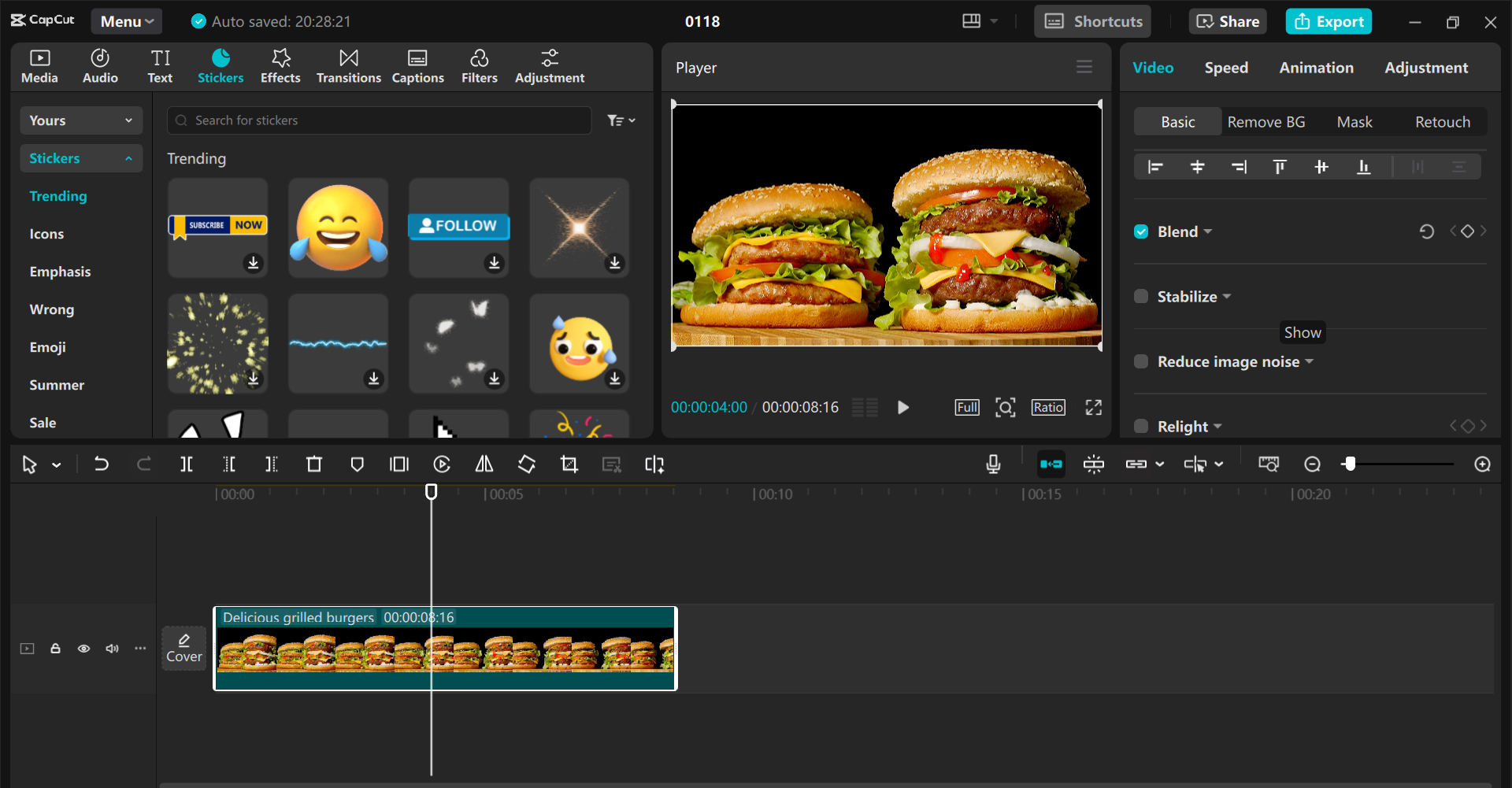 The interface of CapCut desktop video editor - the best tool to create trending ads for YouTube