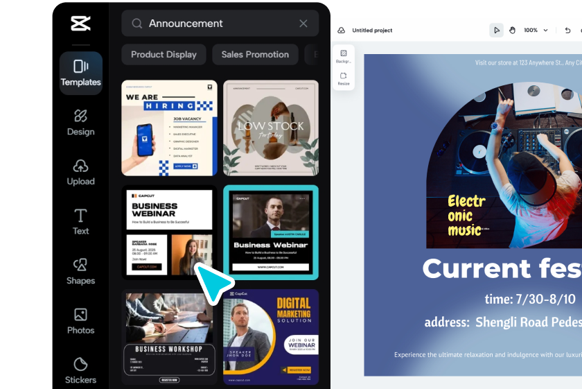 Customize the ticket design