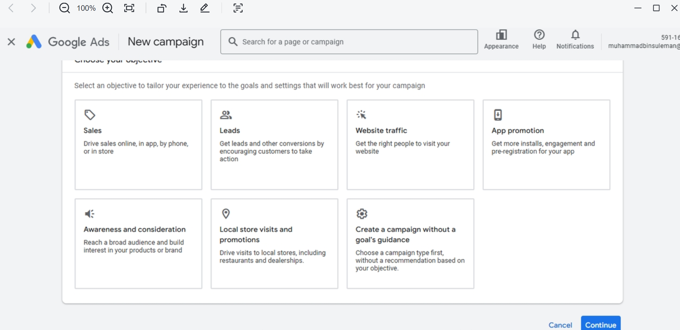 Crea una nuova campagna