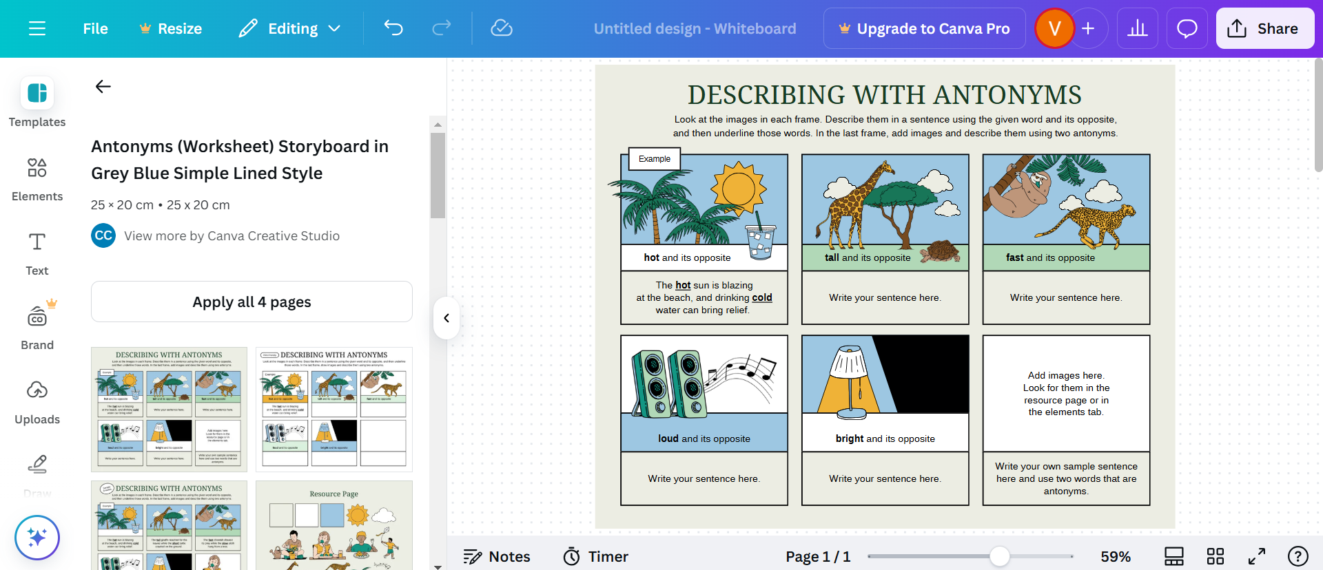 Canva creador de guiones gráficos en línea gratis