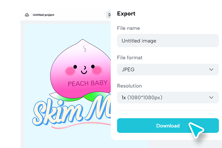 Download and save your cartoon logo