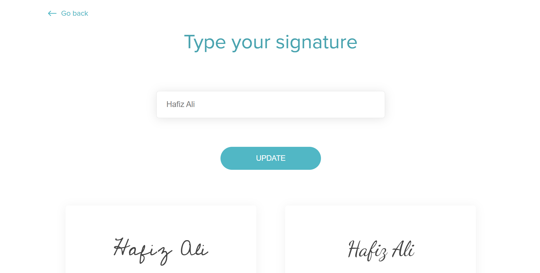 SIgnWell hand signature generator