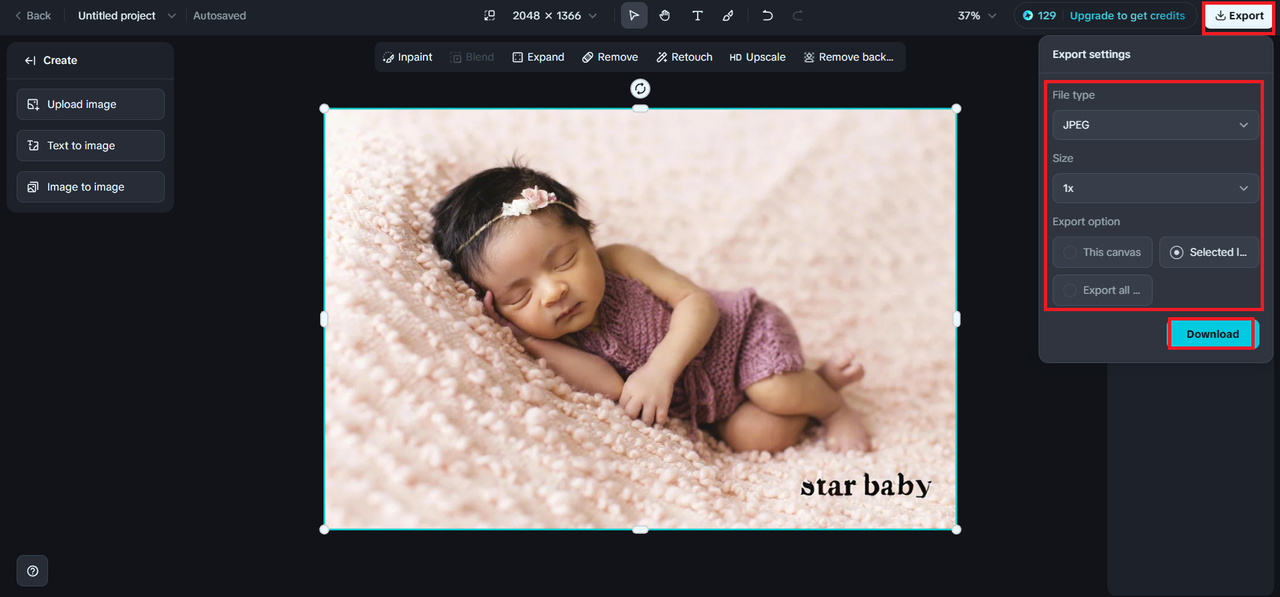 Descarga las imágenes