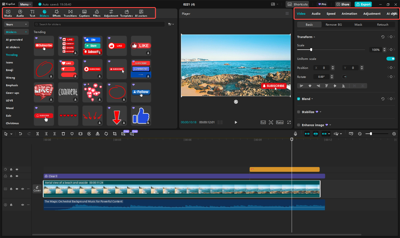 Edit the YouTube video