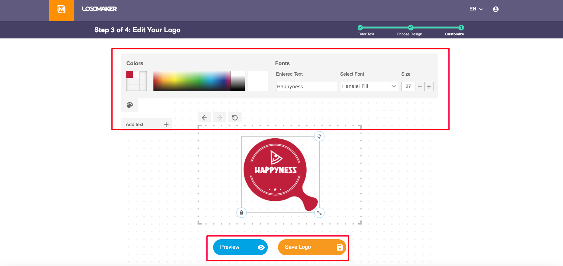 디자인 사용자 정의 및 저장