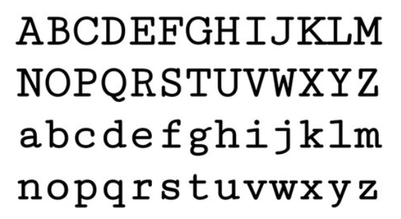 What is a typewriter text font