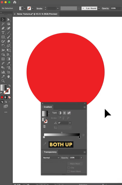 Création d'une forme pour ajouter un effet de grain dans Illustrator
