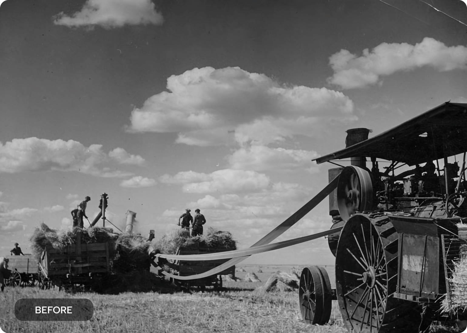 Damaged photo restoration