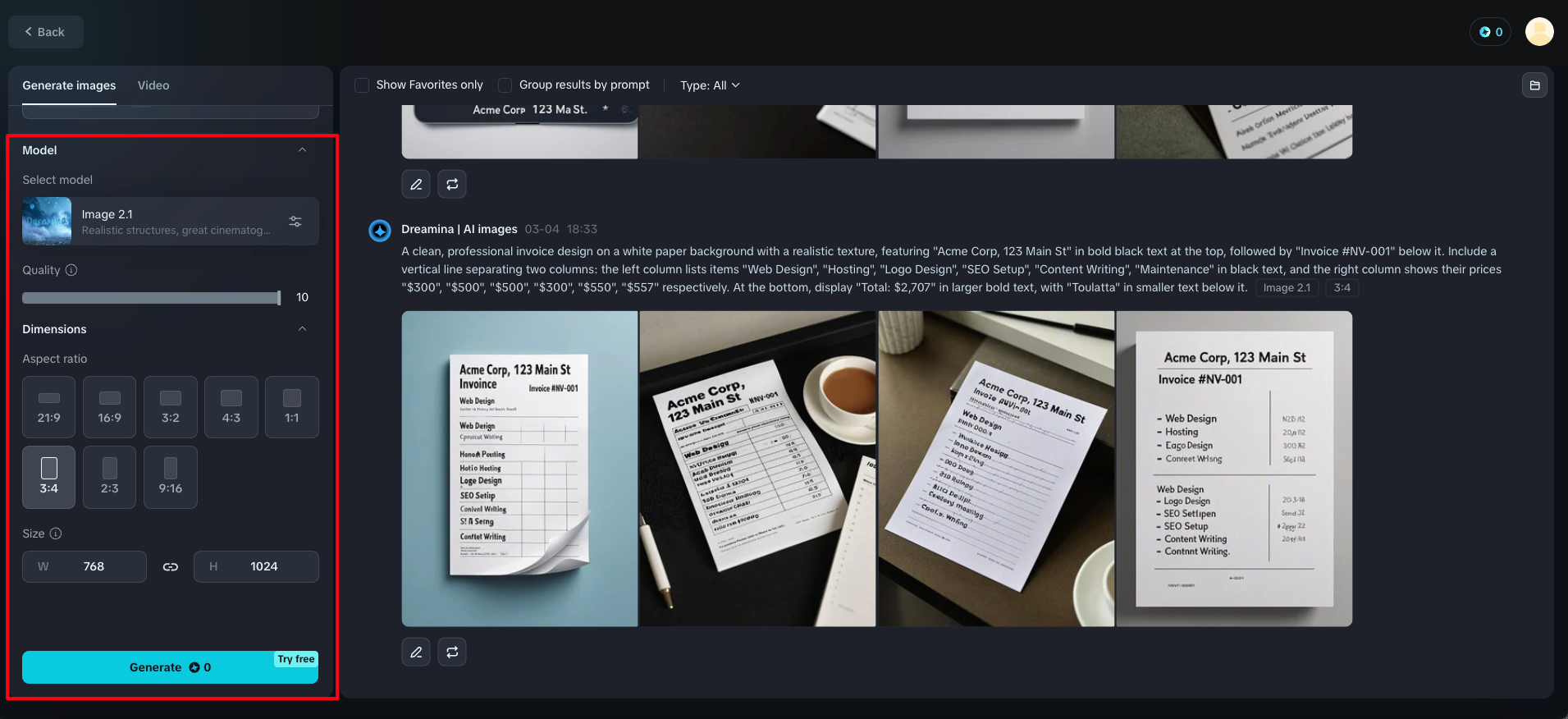 Customize your generation settings