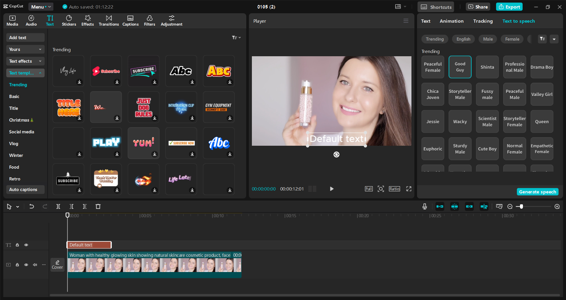 Interface of the CapCut desktop video editor - a quick way to enhance in-stream video ads for YouTube