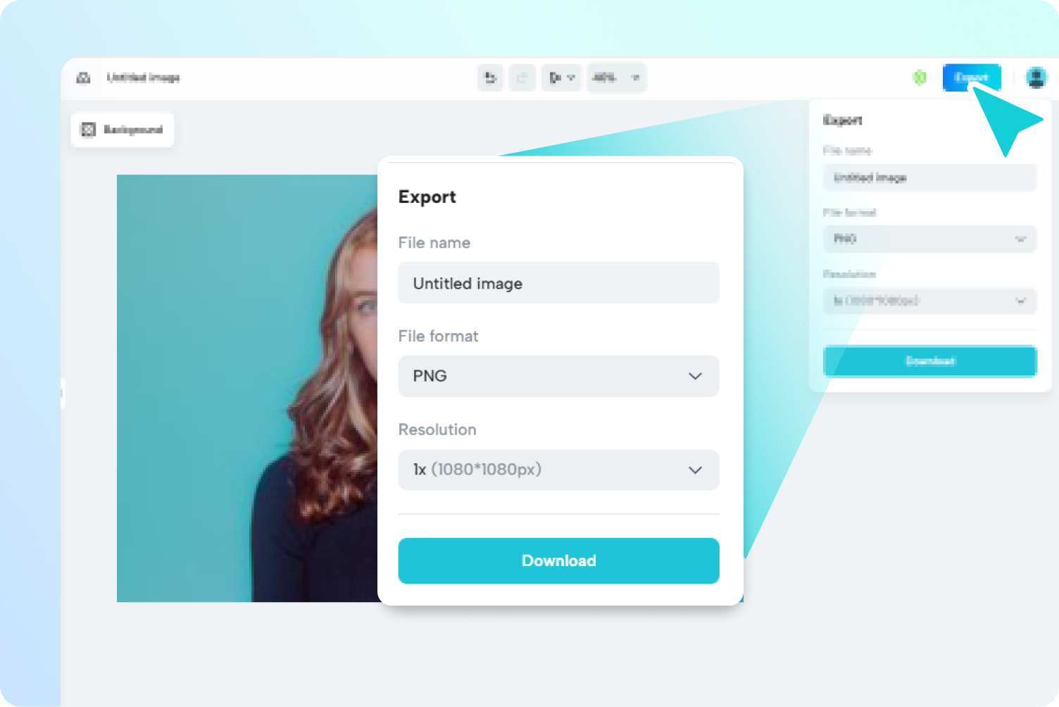 Export the image converted by CapCut