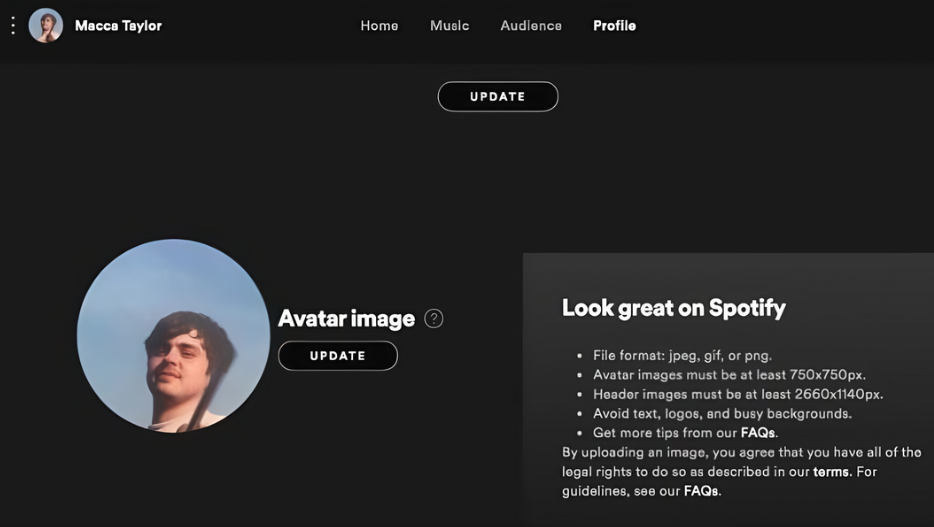 Customize your profile