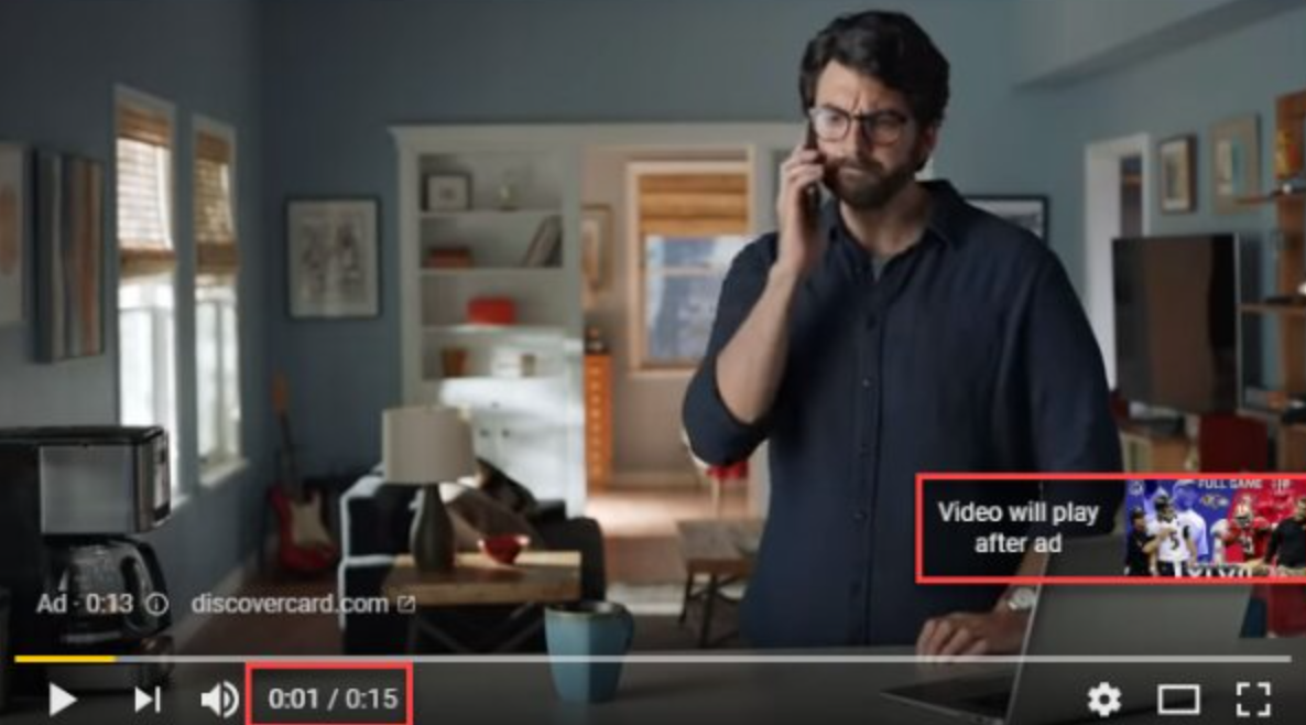 Common YouTube ads: Non-skippable ads