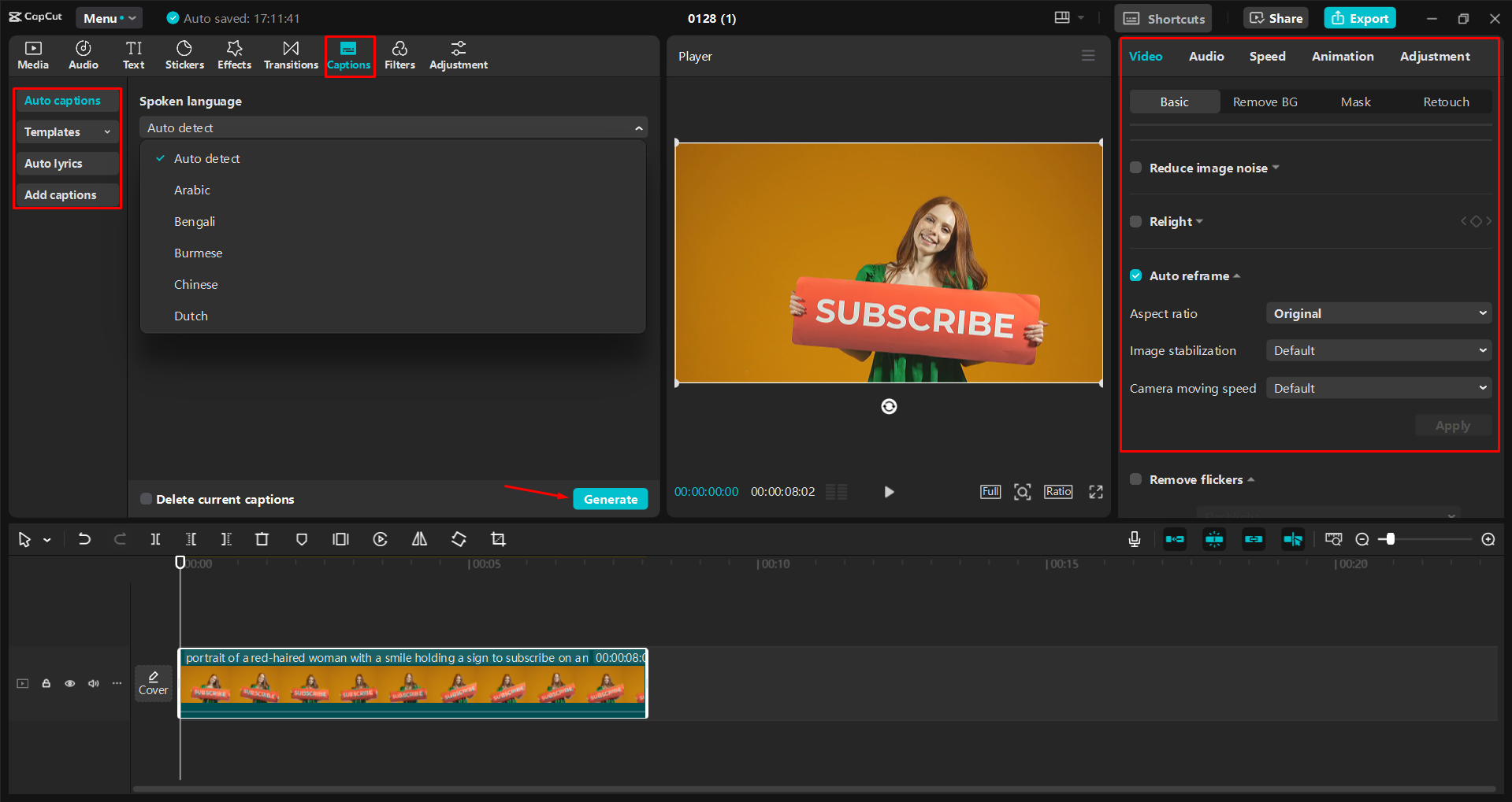 Menyesuaikan iklan bertarget untuk YouTube di CapCut editor video desktop