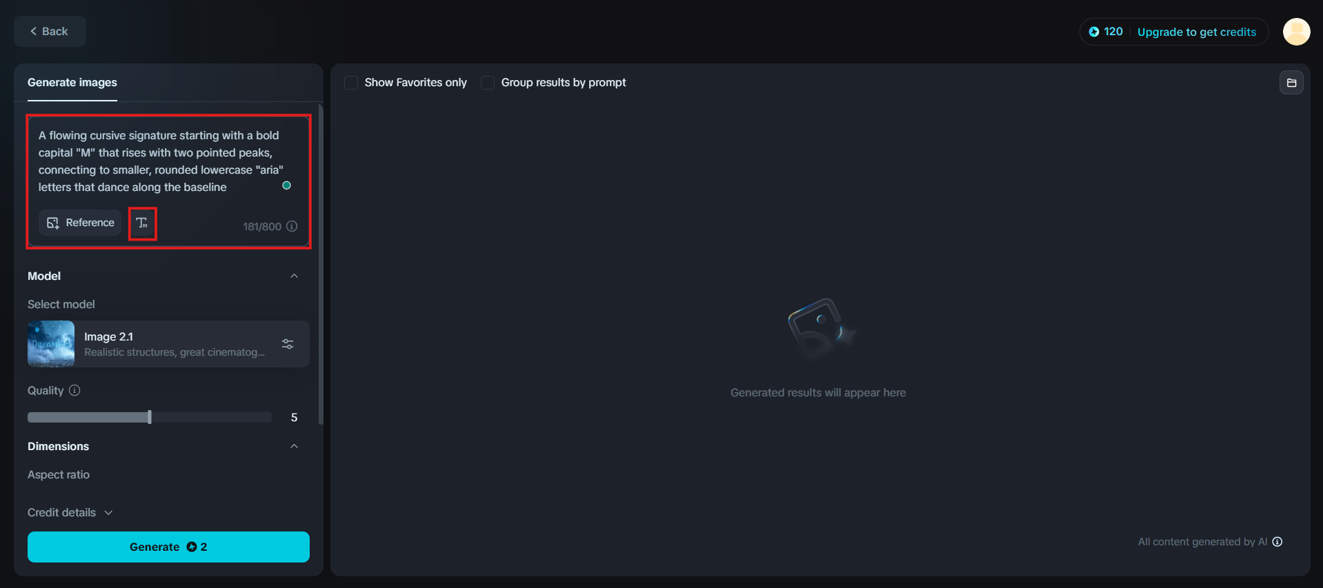 Write a signature maker cursive prompt