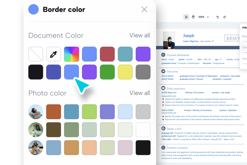 Customize your resume