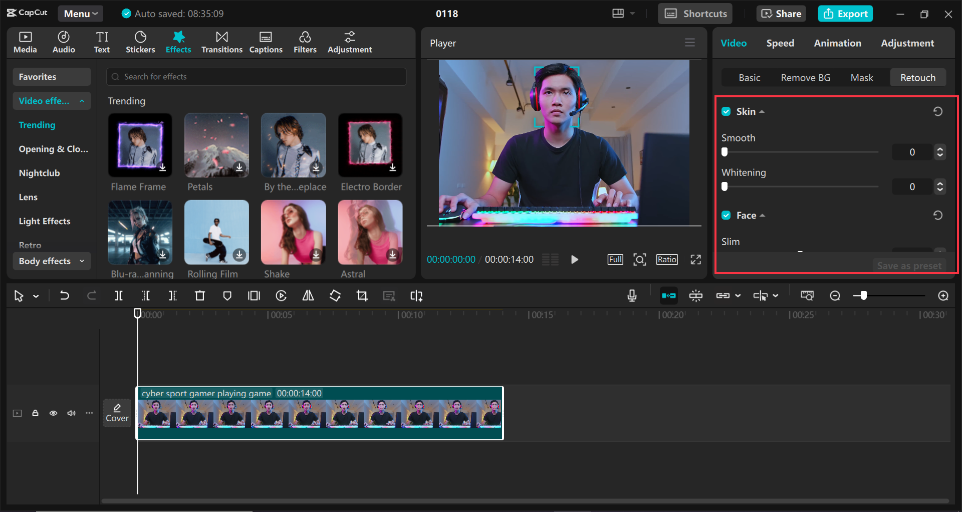 Modification du flux Twitch enregistré dans l' CapCut éditeur vidéo de bureau