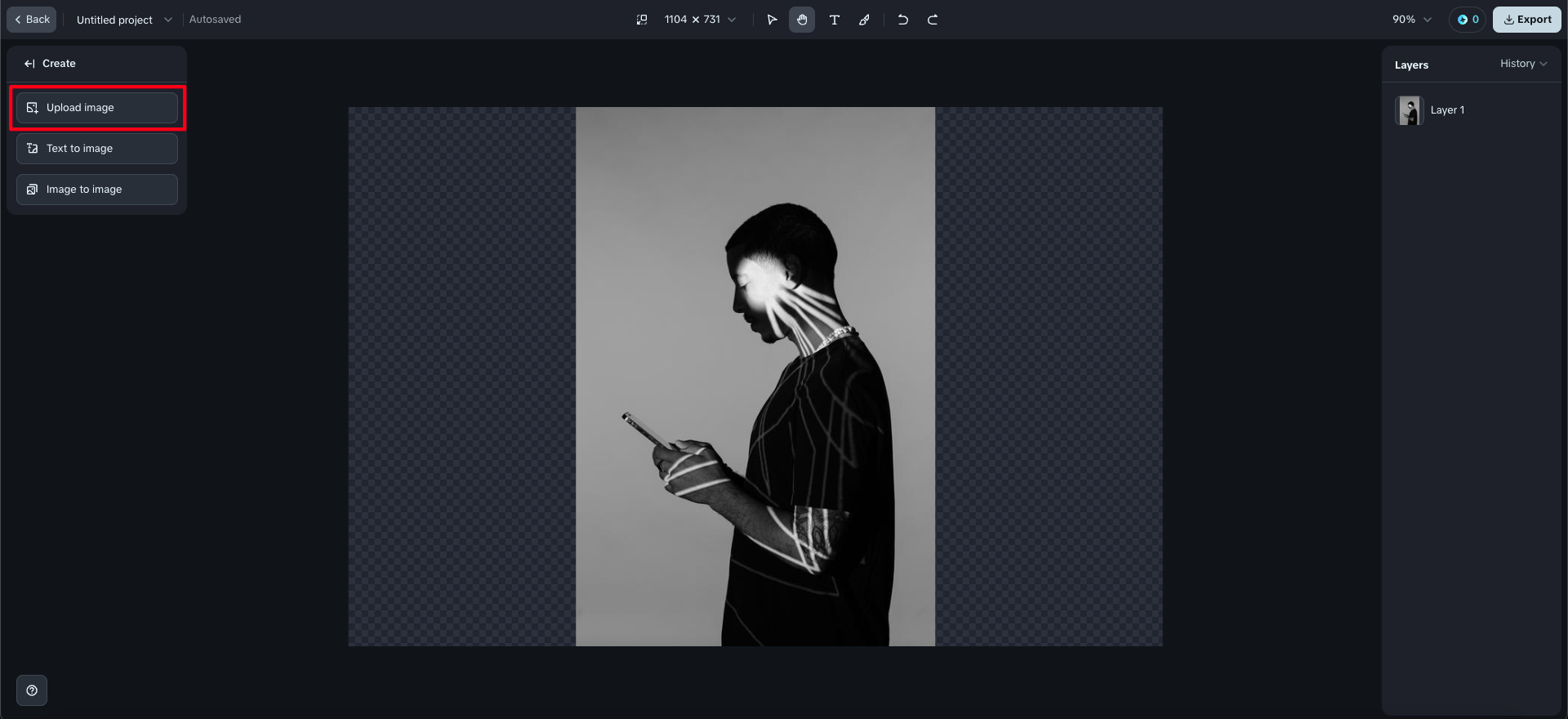Dreamina에 이미지 업로드
