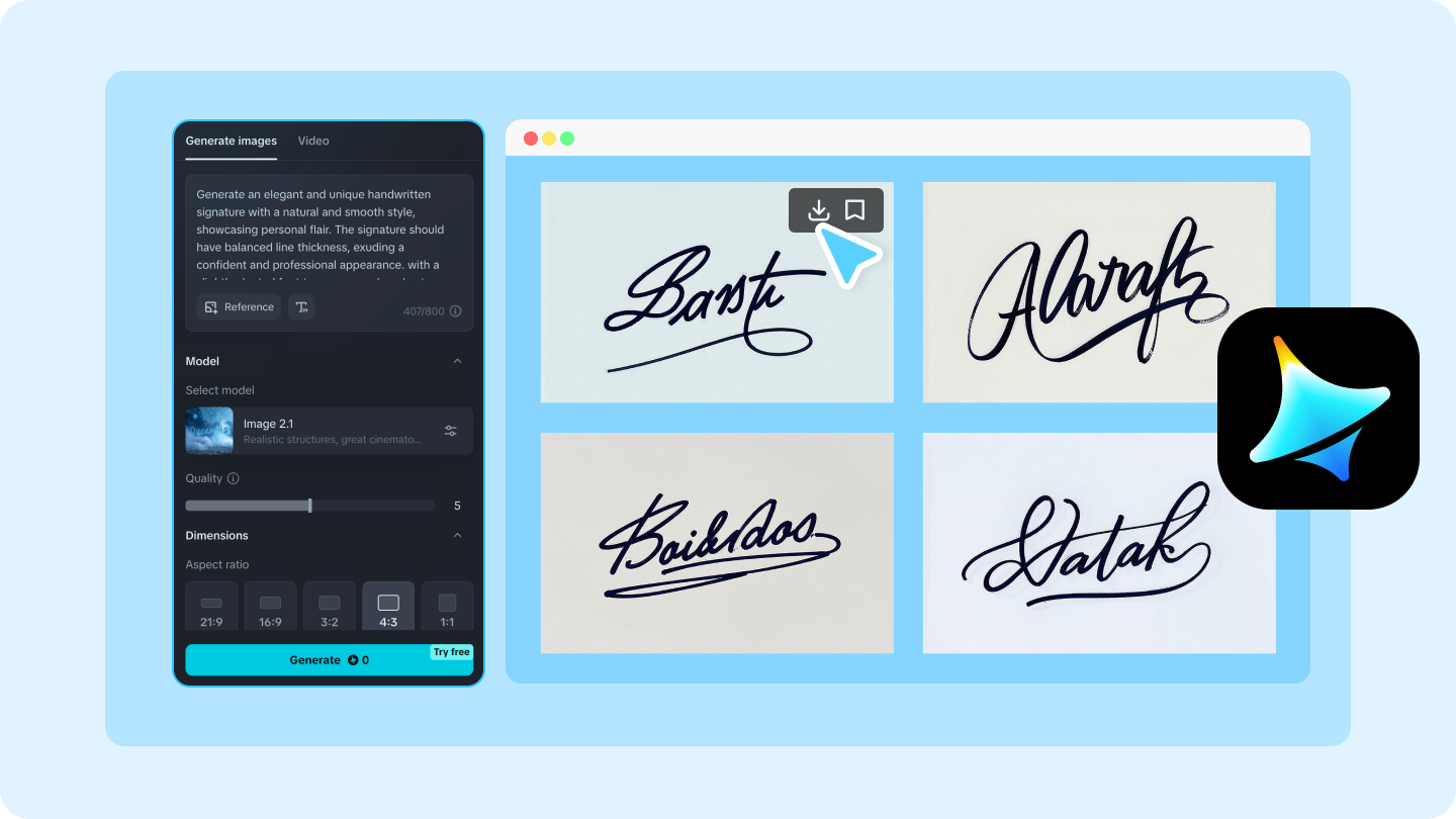 create handwritten signature