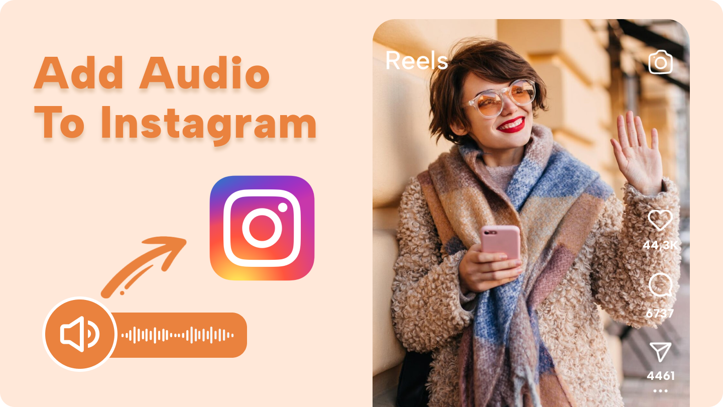 how to add audio to instagram post