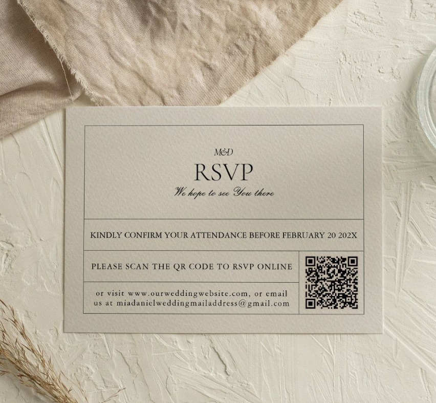 Bưu thiếp RSVP