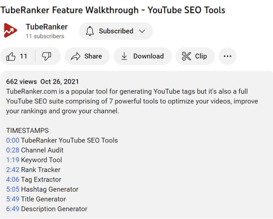 Types of links to YouTube videos-- Video description links
