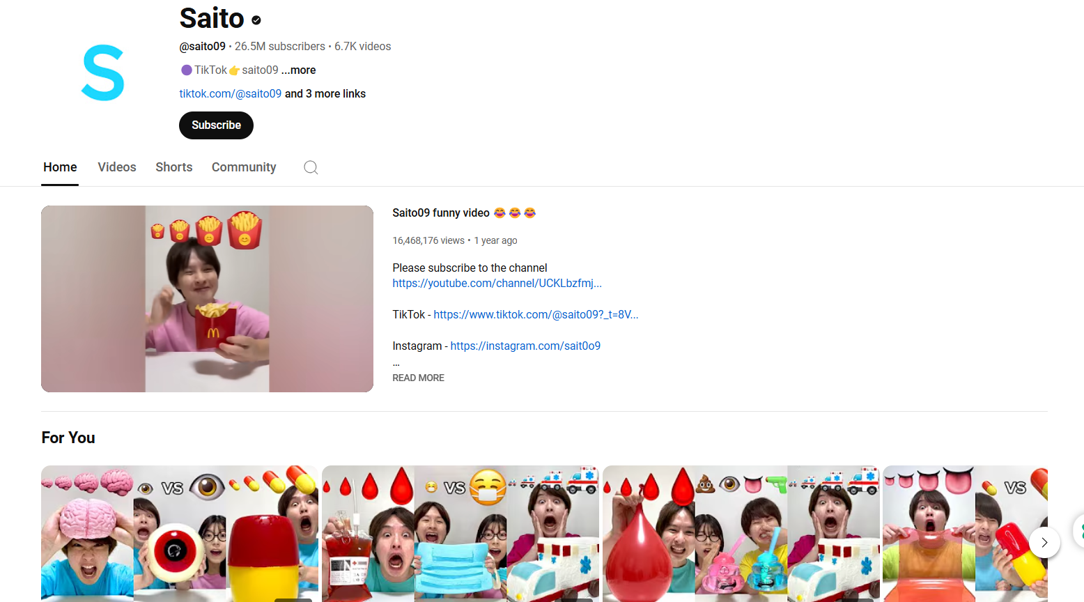 Saito's channel - a unique blend of funny videos