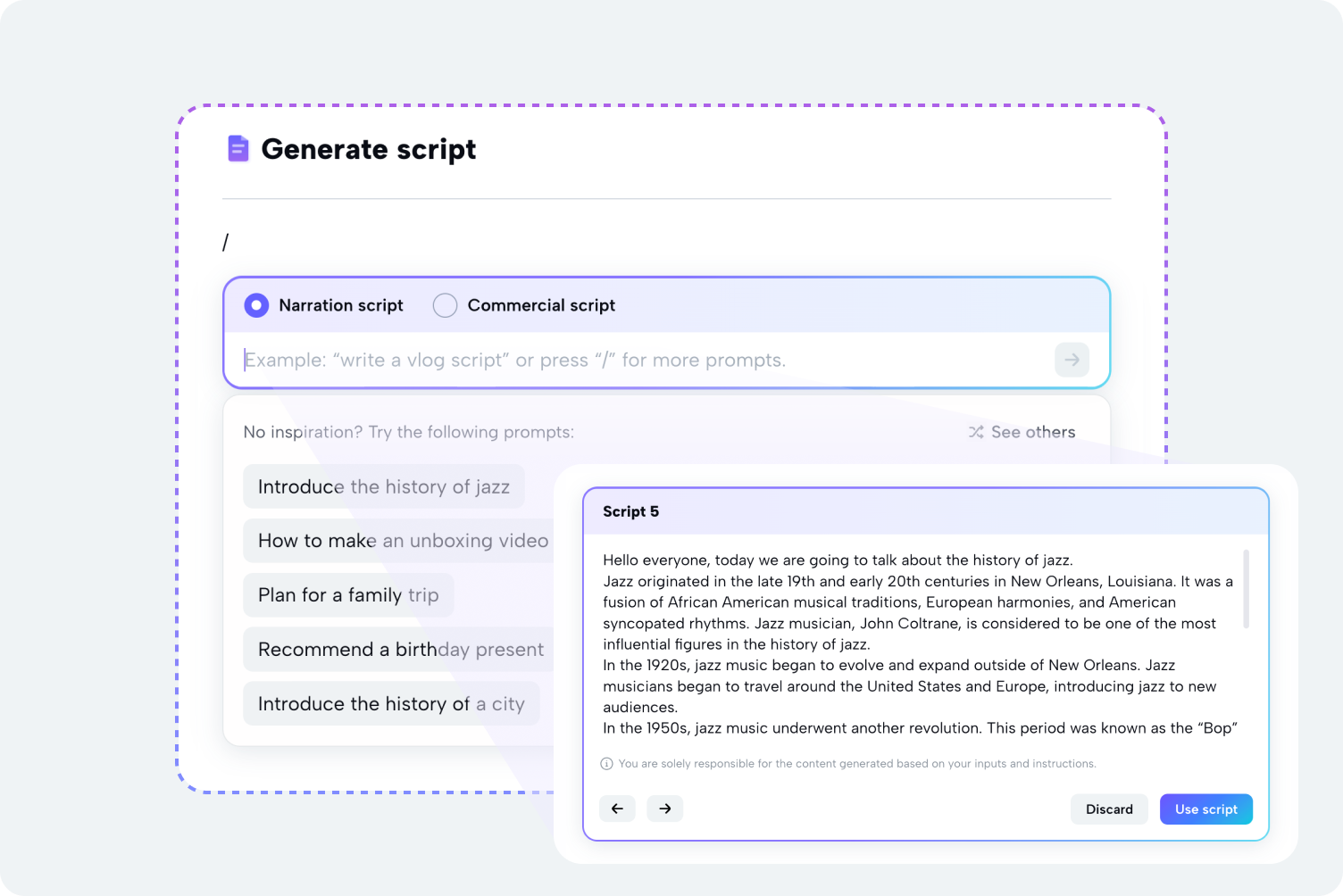 Tạo kịch bản miễn phí