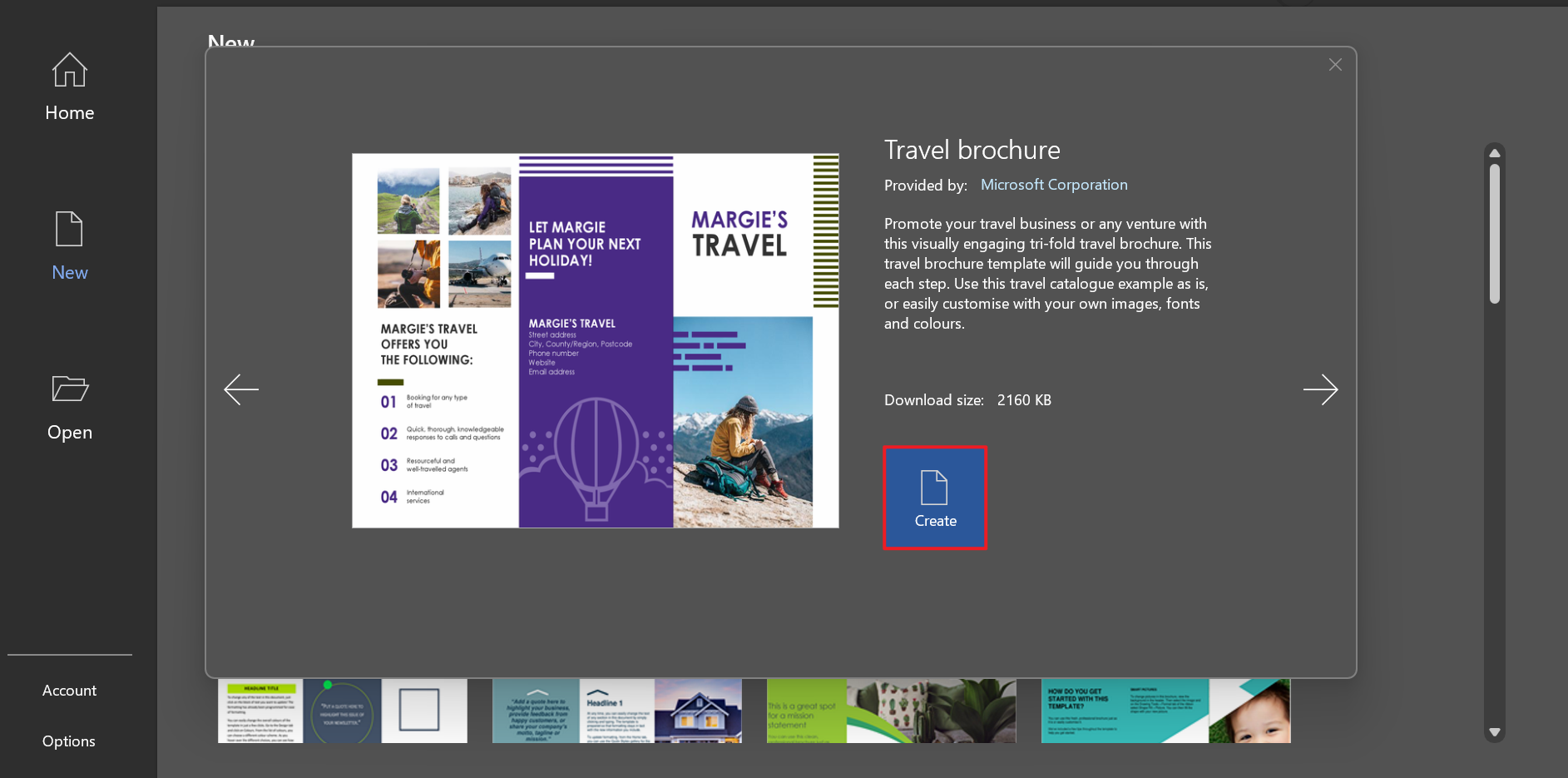 how do you make a pamphlet on word