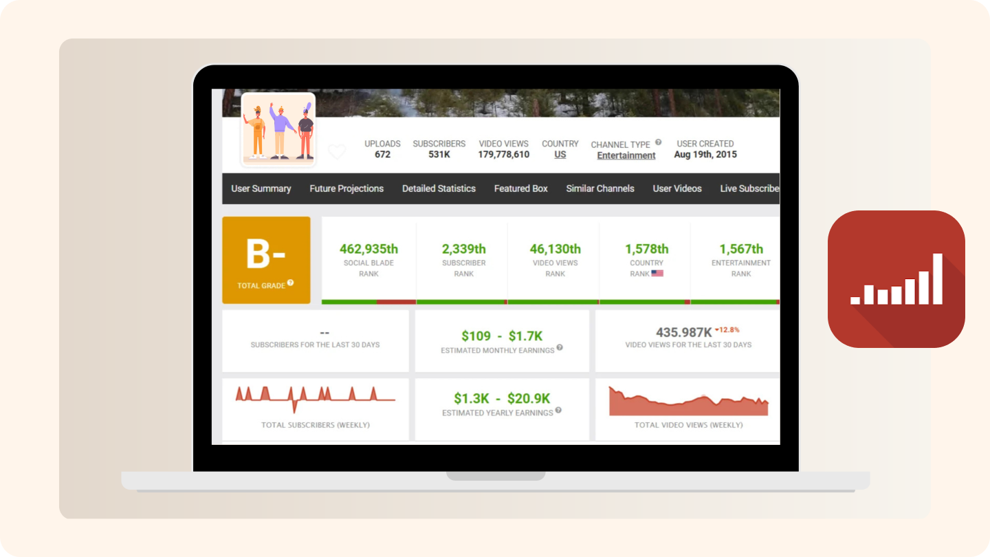 Social Blade Venituri YouTube