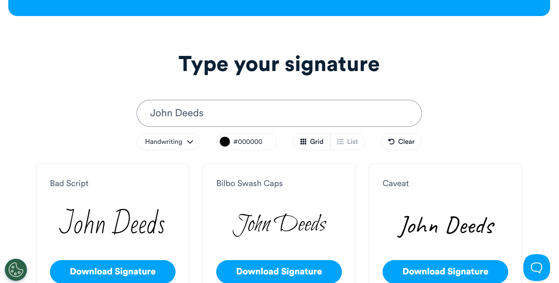 Sign with Signaturely handwritten signature generator