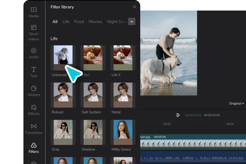 Step 2: Enhance and customize the vlog video with features