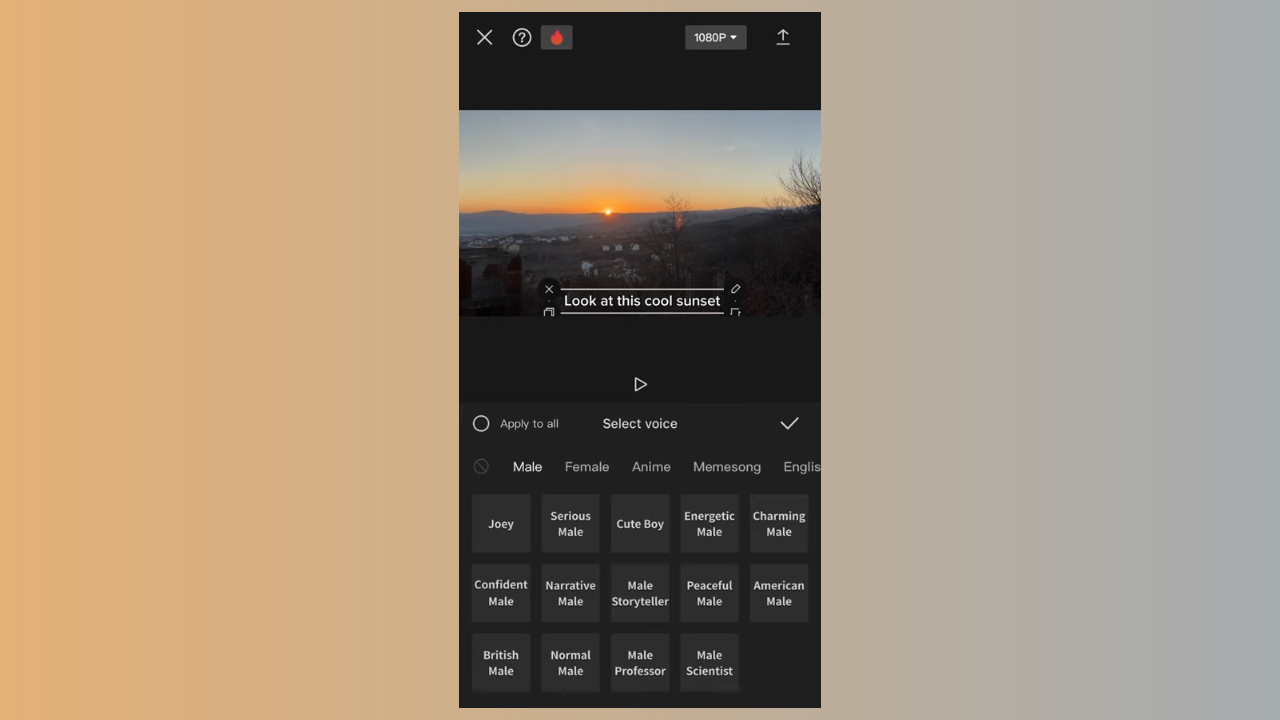 CapCut Mobile App homepage