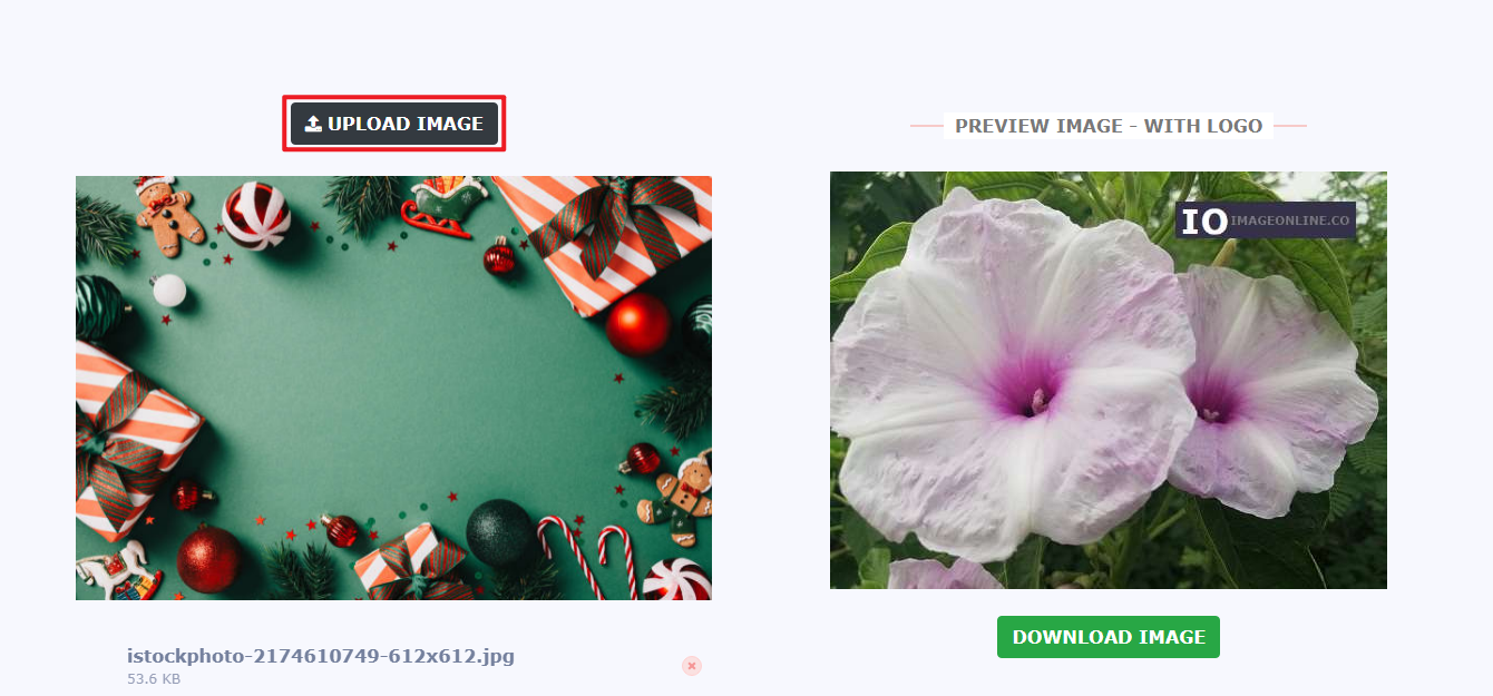 umieść logo na zdjęciu online