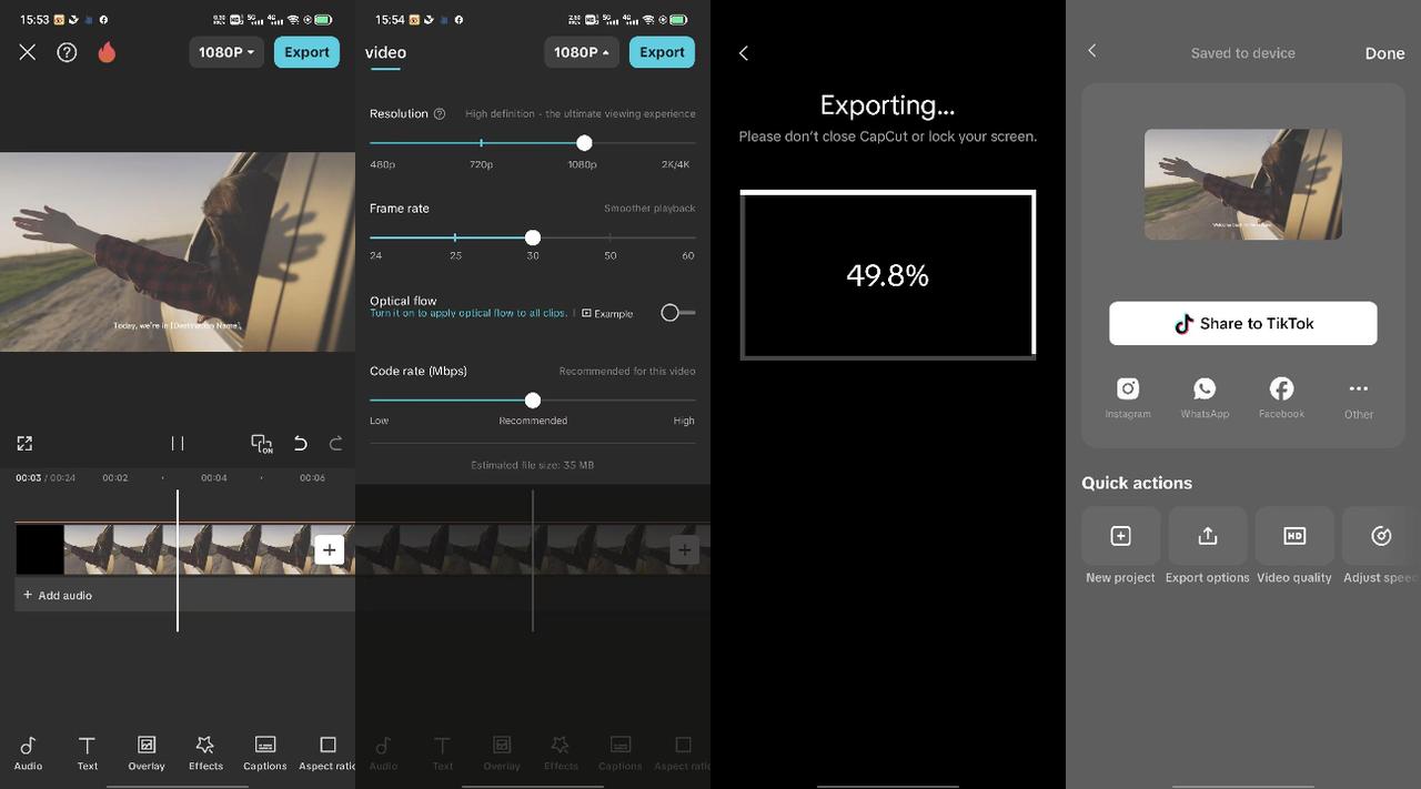 Export and publish professional-grade content