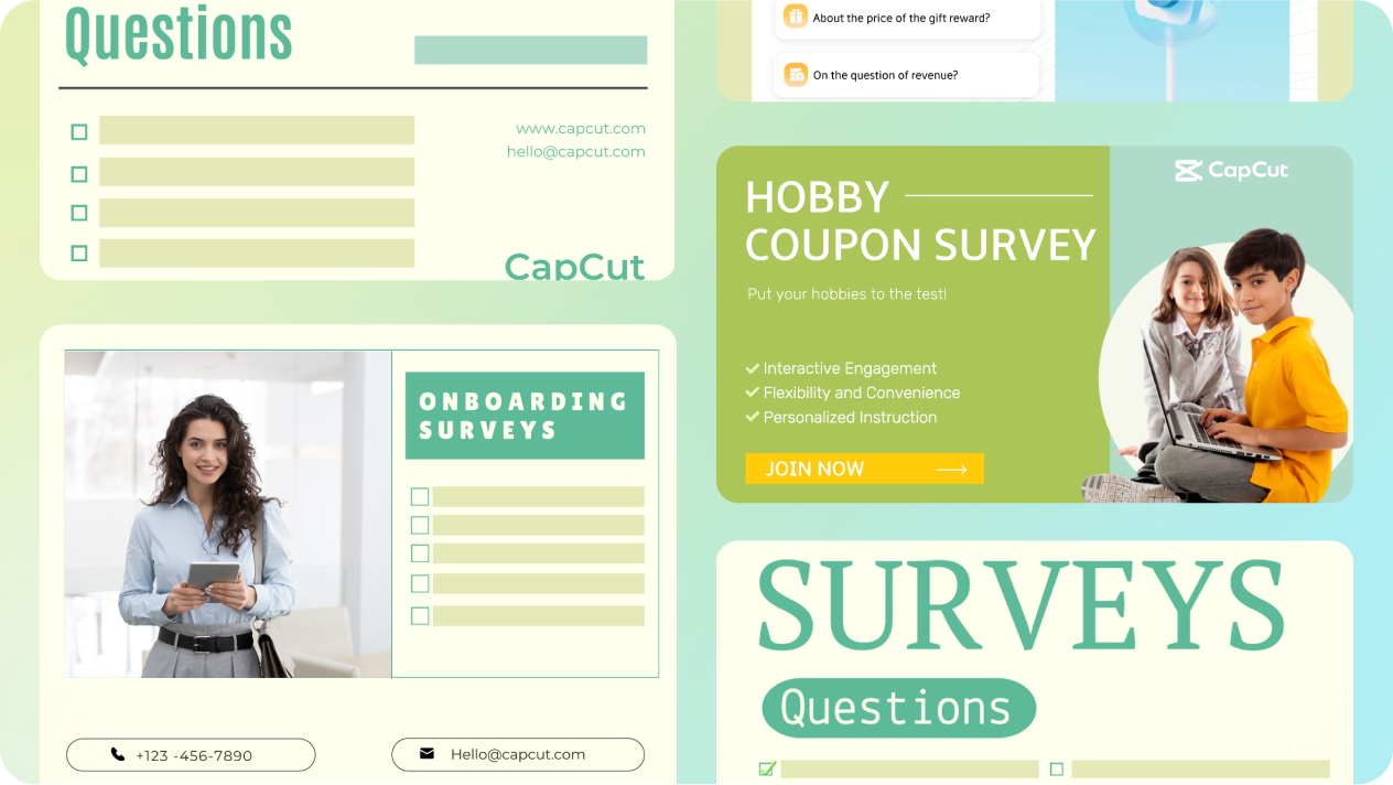 Make a survey in a decent and streamlined workspace