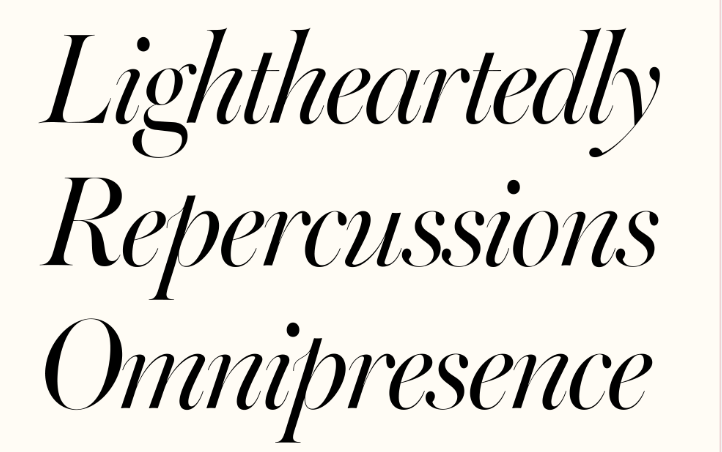 Common types of handwritten text: Italic writing