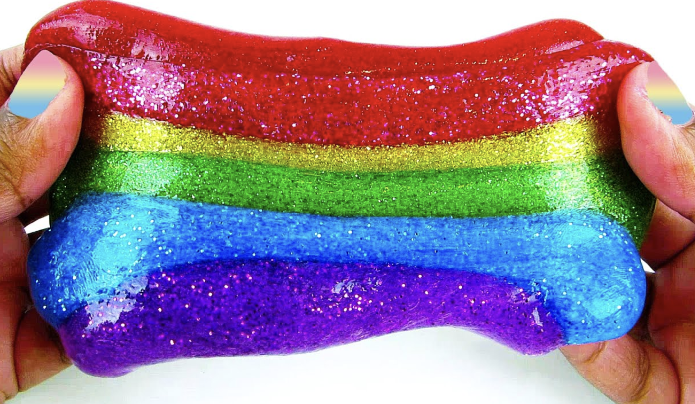 Jenis slime yang ditampilkan dalam ASMR shorts-Glitter slime