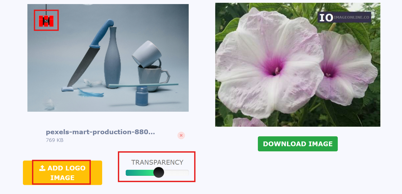 how do you put a logo on a picture