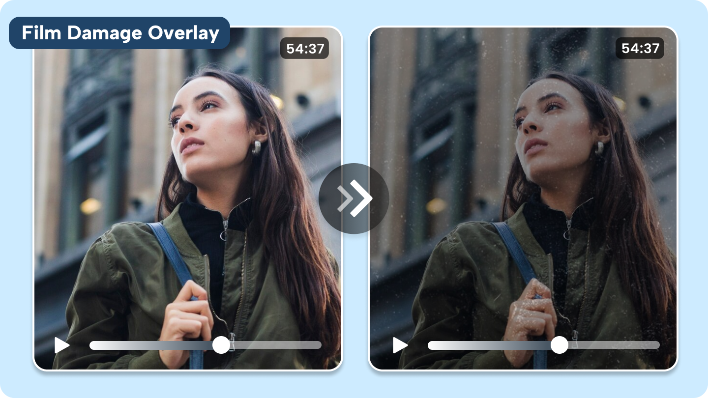 damaged film overlay