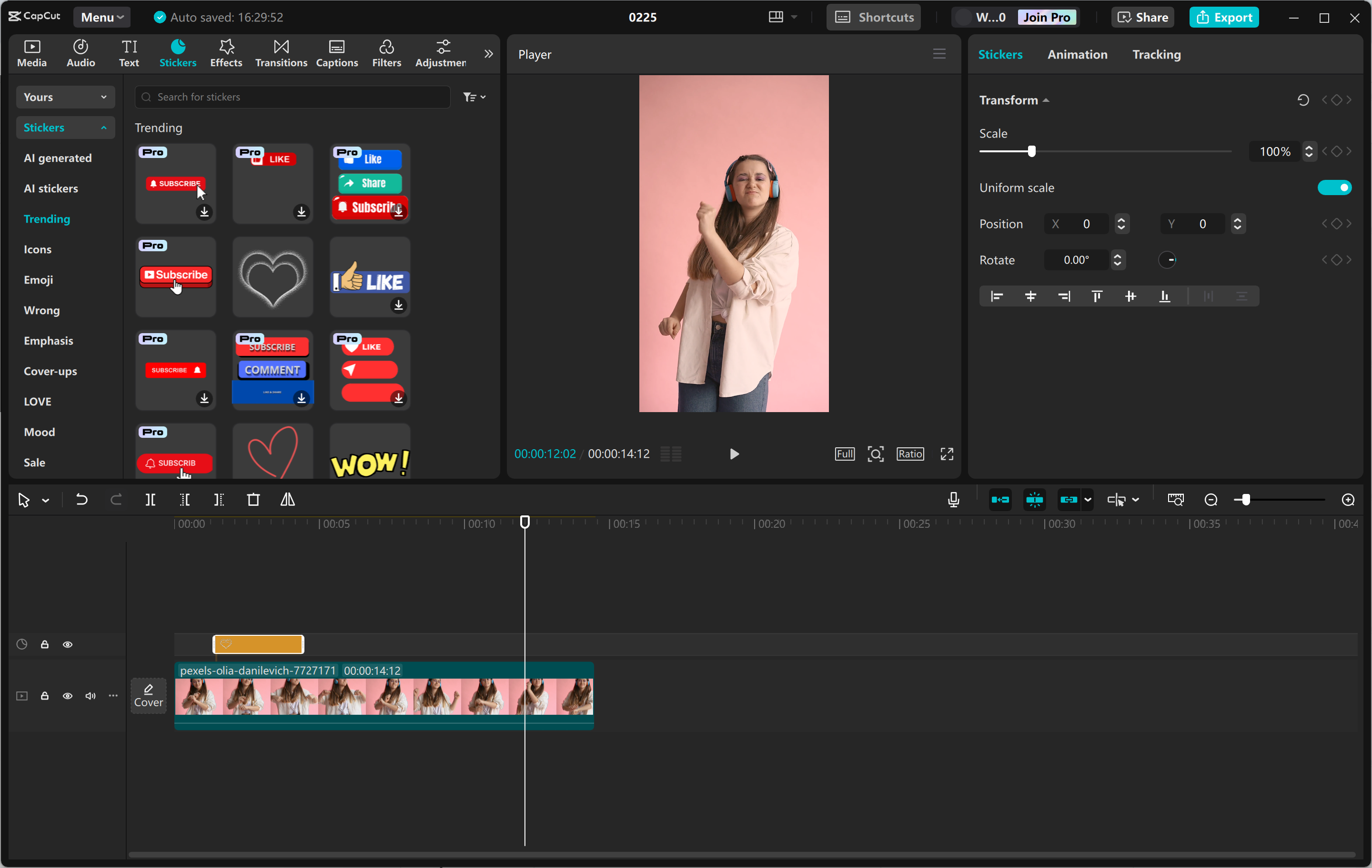 Mengedit antarmuka editor video desktop CapCut - alat terbaik untuk membuat Instagram Reels