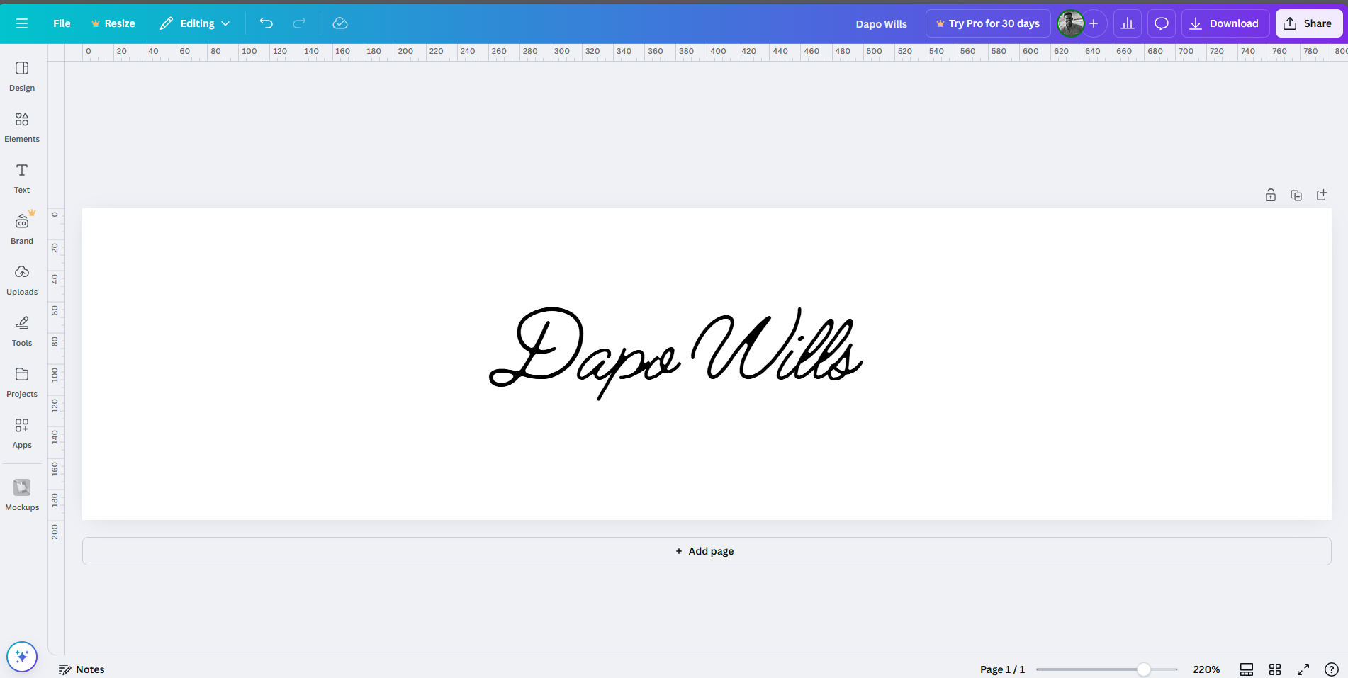 Autograph font generator
